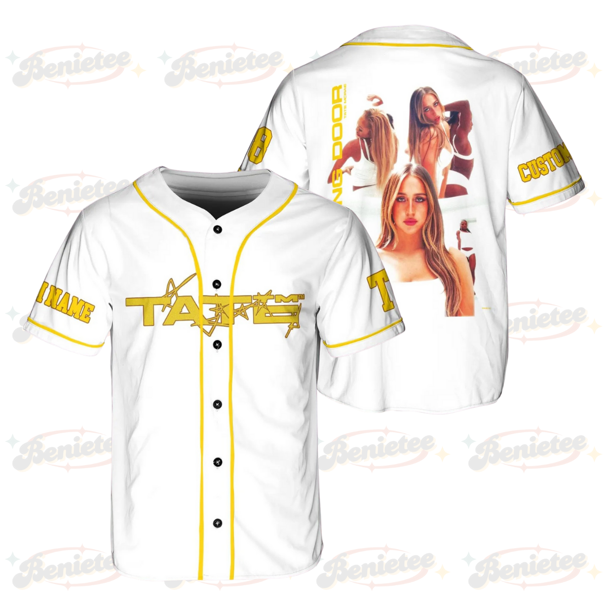 Personalized Miss Possessive Tour Baseball Jersey, Tate Mcrae T8 Concert Baseball Jersey