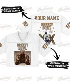 Alternative view of Custom Chris Brown Croptop Mesh Football, Breezy Bowl Tour 2025 Croptop Mesh Football