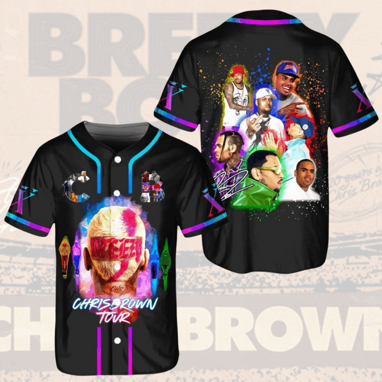 Alternative view of Chris Brown Breezy Bowl XX Baseball Jersey, Chris Brown Tour 2025 Baseball Jersey