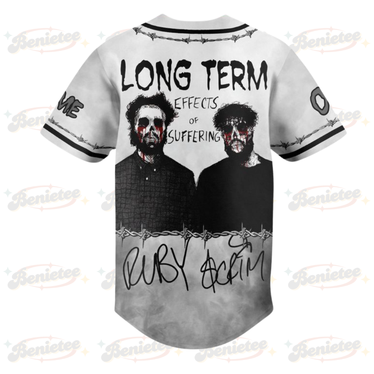 Custom Suicideboys Long Term Effects Of Suffering Personalized Baseball Jersey - Image 3