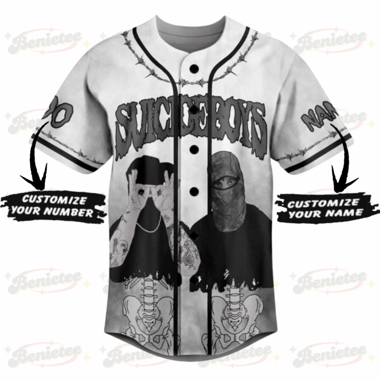 Alternative view of Custom Suicideboys Long Term Effects Of Suffering Personalized Baseball Jersey