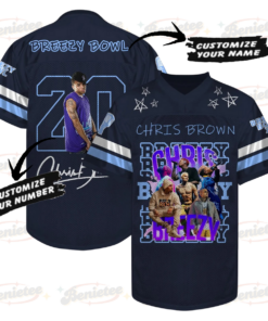 Alternative view of Custom Chris Brown Breezy Bowl Football Jersey, Breezy Bowl XX Tour 2025 Football Jersey