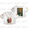 Custom Chris Brown Croptop Baseball Jersey,  Chris Brown Tour 2025 Croptop Baseball Jersey