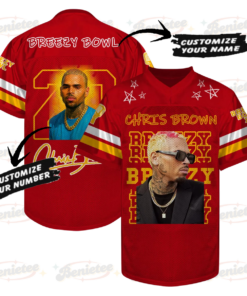 Alternative view of Custom Chris Brown Breezy Bowl Football Jersey, Breezy Bowl XX Tour 2025 Football Jersey