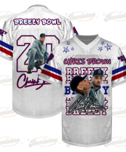 Custom Chris Brown Breezy Bowl Football Jersey, Breezy Bowl XX Music Tour 2025 Football Jersey