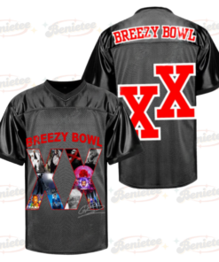Chris Brown Tour Football Jersey, Breezy Bowl XX 2025 Football Jersey, Breezy Bowl XX 2025 Football Jersey