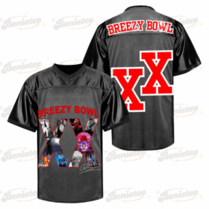 Chris Brown Tour Football Jersey, Breezy Bowl XX 2025 Football Jersey, Breezy Bowl XX 2025 Football Jersey