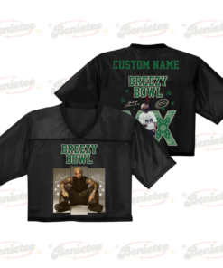 Custom Chris Brown Croptop Mesh Football, Breezy Bowl Tour 2025 Croptop Mesh Football