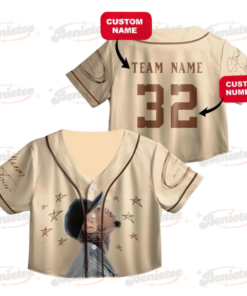 Personalized Chris Brown Croptop Baseball Jersey,  Chris Brown Tour 2025 Croptop Baseball Jersey