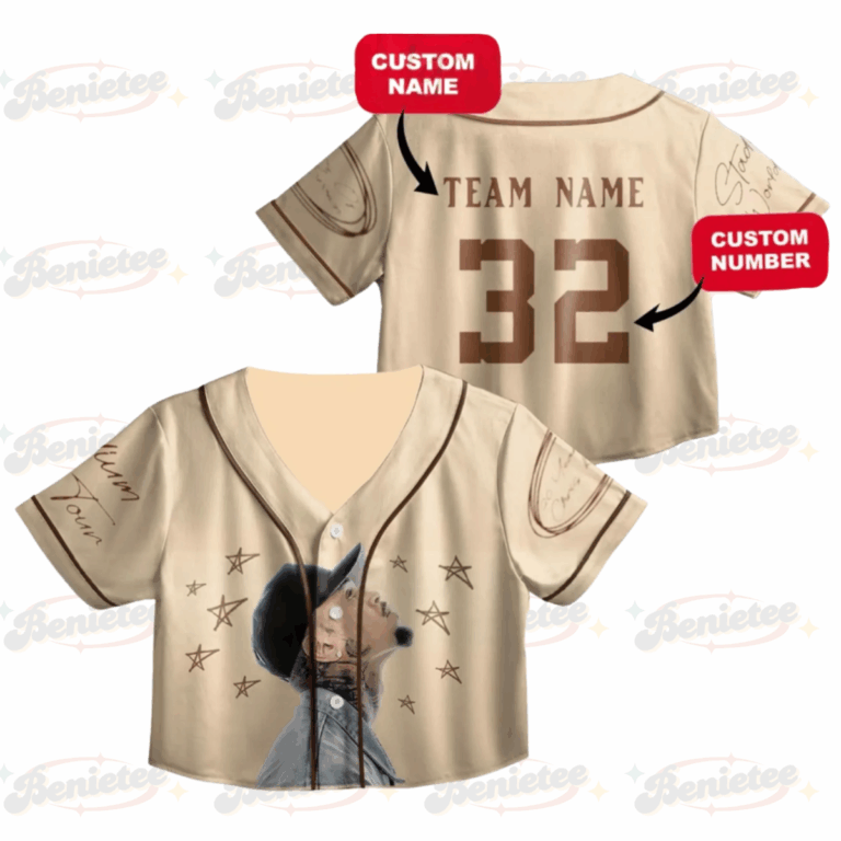 Personalized Chris Brown Croptop Baseball Jersey,  Chris Brown Tour 2025 Croptop Baseball Jersey