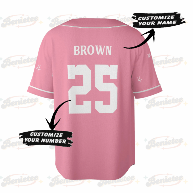 Alternative view of Personalized Chris Brown Tour 2025 Baseball Jersey, Chris Brown 2025 Baseball Jersey