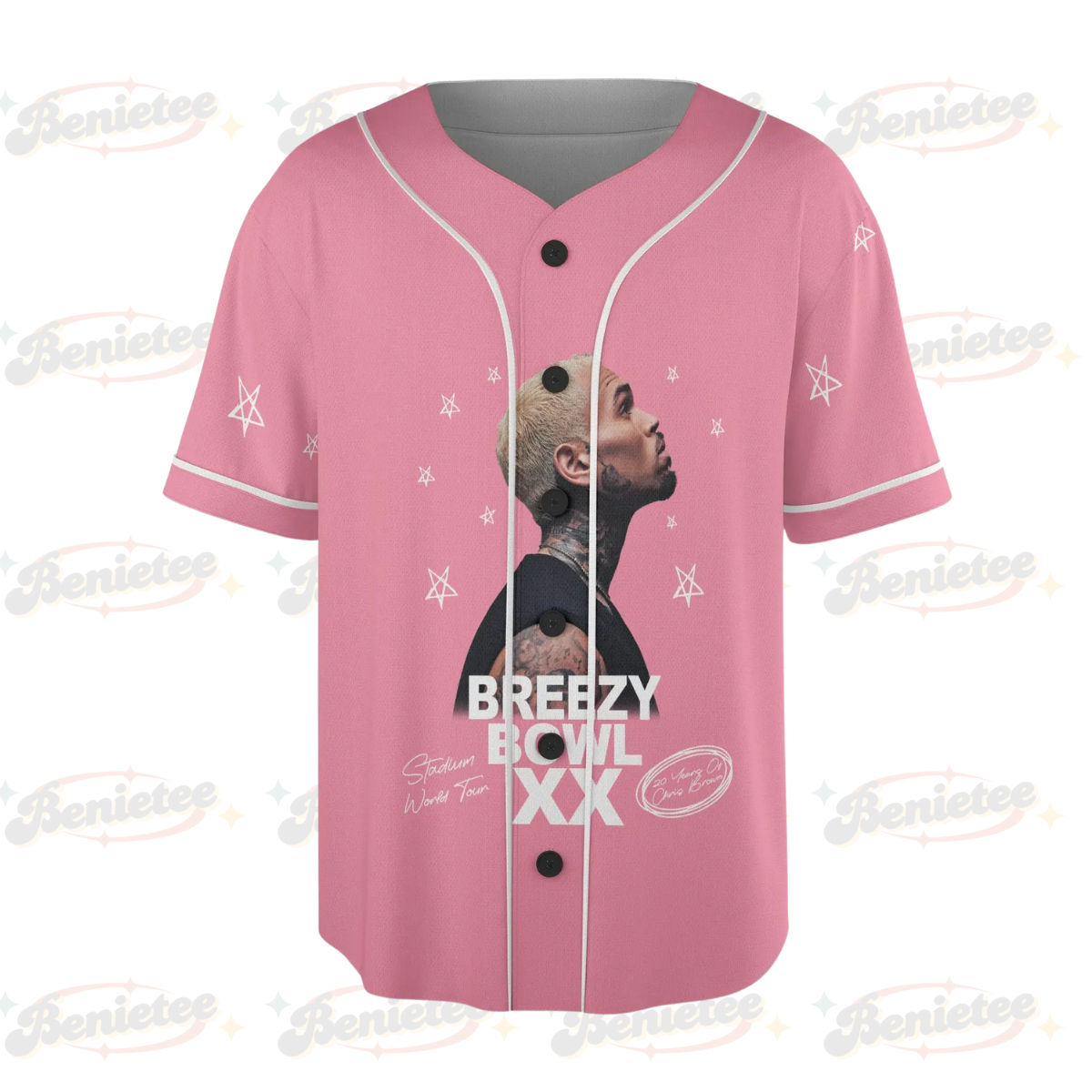 Personalized Chris Brown Tour 2025 Baseball Jersey, Chris Brown 2025 Baseball Jersey - Image 3
