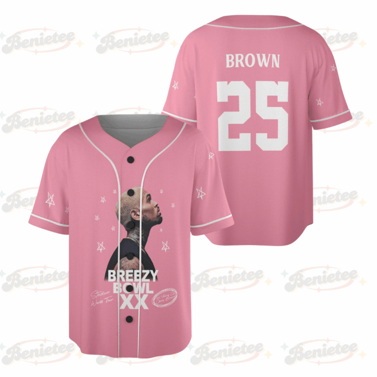 Personalized Chris Brown Tour 2025 Baseball Jersey, Chris Brown 2025 Baseball Jersey