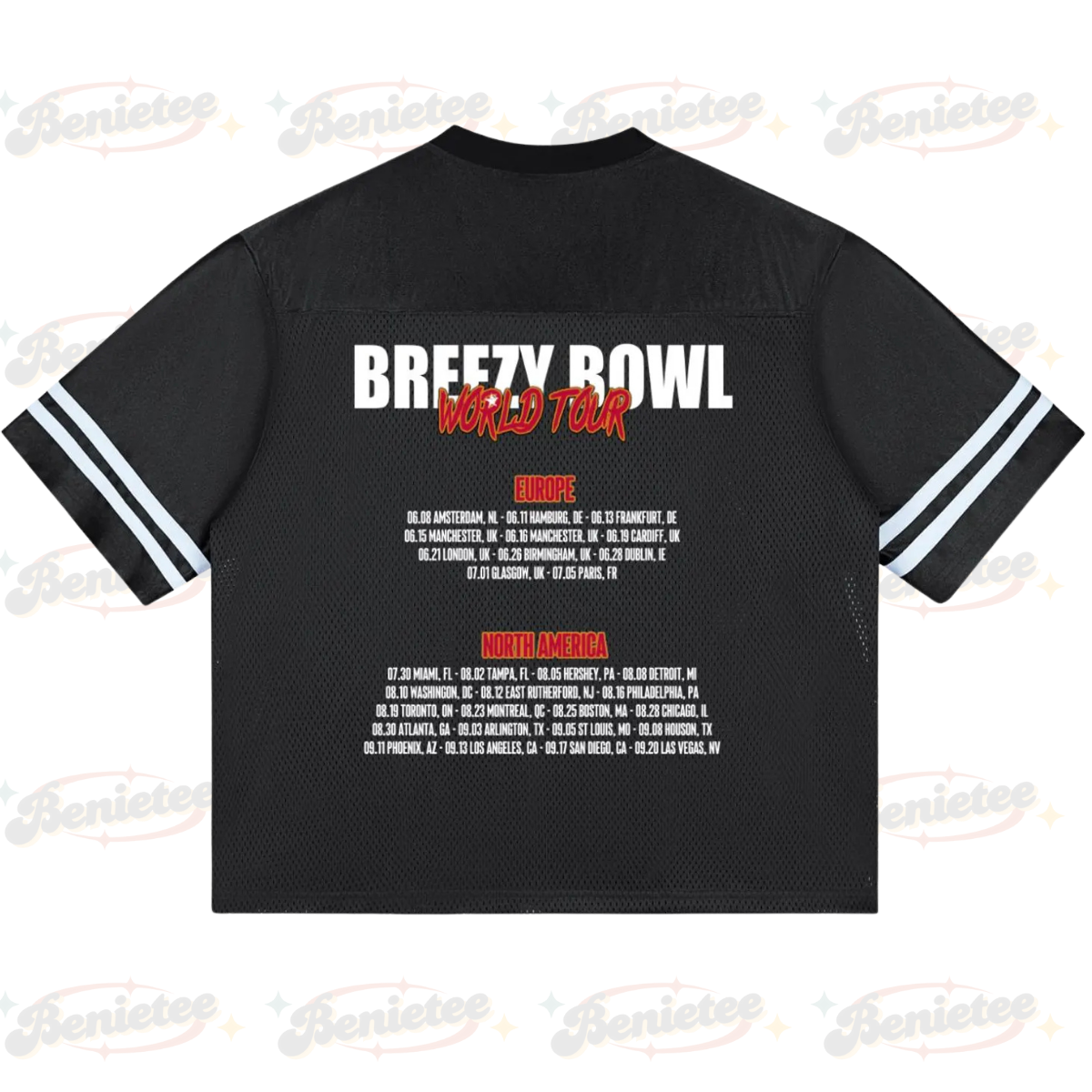 Chris Brown Croptop Mesh Football, Breezy Bowl Tour 2025 Croptop Mesh Football - Image 3