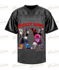 Alternative view of Chris Brown Tour Football Jersey, Breezy Bowl XX 2025 Football Jersey, Breezy Bowl XX 2025 Football Jersey