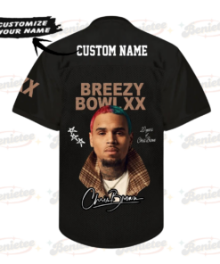 Alternative view of Custom Chris Brown Breezy Bowl Football Jersey, Breezy Bowl XX Tour 2025 Football Jersey