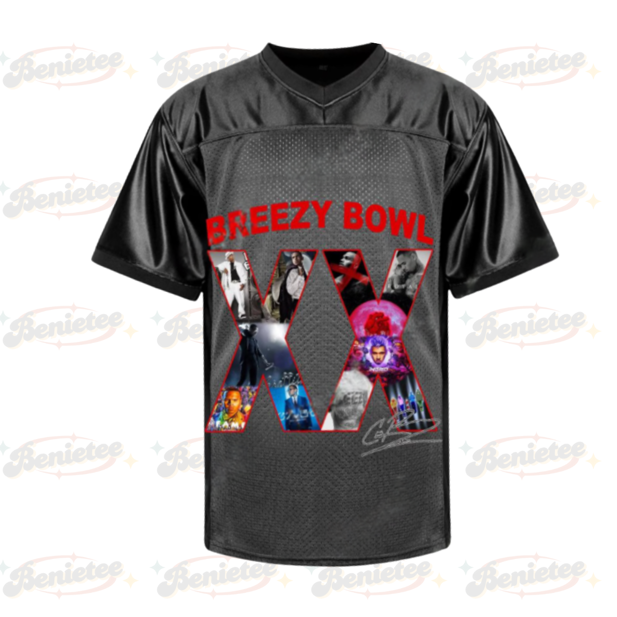Chris Brown Tour Football Jersey, Breezy Bowl XX 2025 Football Jersey, Breezy Bowl XX 2025 Football Jersey - Image 2
