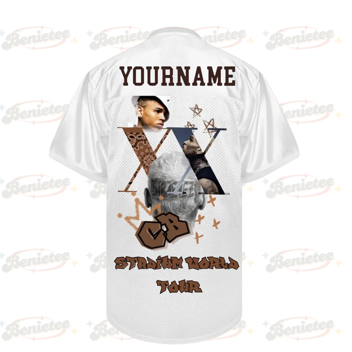 Custom Chris Brown Tour Football Jersey, Breezy Bowl XX 2025 Football Jersey - Image 4