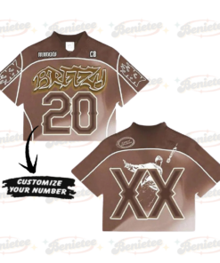 Alternative view of Custom Chris Brown Croptop Mesh Football, Breezy Bowl Tour 2025 Croptop Mesh Football