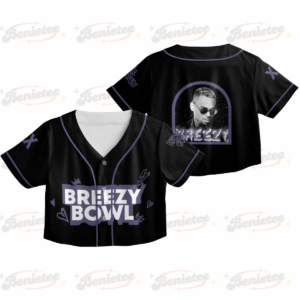 Personalized Chris Brown Breezy Bowl XX Croptop Baseball Jersey, Chris Brown 2025 Tour Croptop Baseball Jersey
