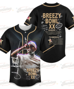 Chris Brown Tour 2025 Baseball Jersey, Chris Brown Breezy Bowl Baseball Jersey, Concert Tour Shirt