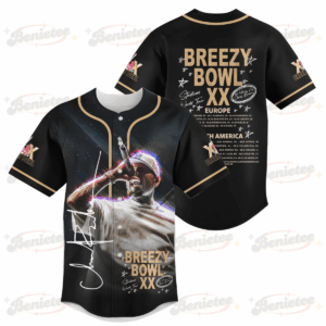Chris Brown Tour 2025 Baseball Jersey, Chris Brown Breezy Bowl Baseball Jersey, Concert Tour Shirt
