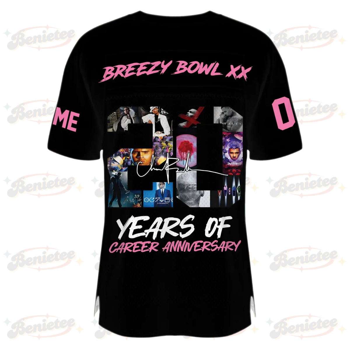Custom Chris Brown Breezy Bowl Football Jersey, Breezy Bowl XX Tour 2025 Football Jersey - Image 3