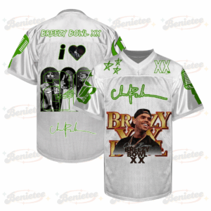 Chris Brown Breezy Bowl Football Jersey, Breezy Bowl XX Tour 2025 Football Jersey (Custom Number)