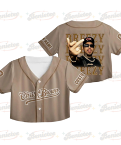 Personalized Chris Brown CropTop Baseball Jersey, Breezy Bowl XX 2025 CropTop Baseball Jersey