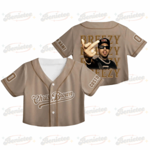 Personalized Chris Brown CropTop Baseball Jersey, Breezy Bowl XX 2025 CropTop Baseball Jersey