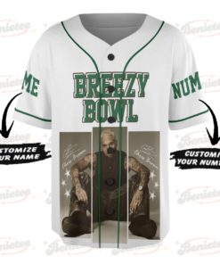 Alternative view of Custom Chris Brown Tour Baseball Jersey, Breezy Bowl XX Concert 2025 Baseball Jersey