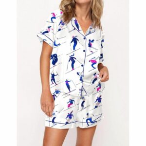 Ski Lover Satin Pajama Set For Women