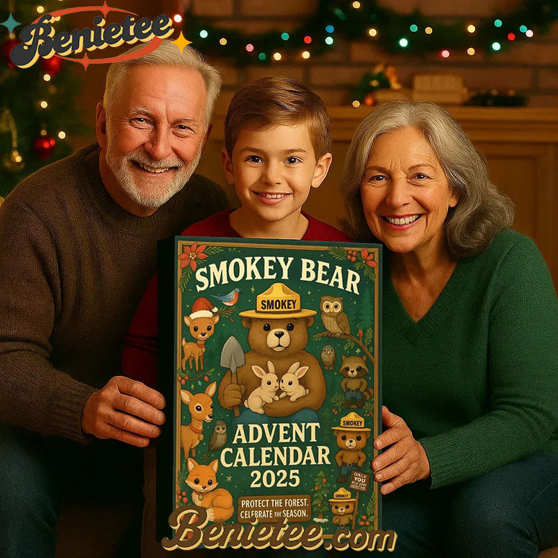 Smokey Bear Advent Calendar 2025, Christmas Countdown Advent Calendar Gift Box with 24 Acrylic Ornaments - Image 3