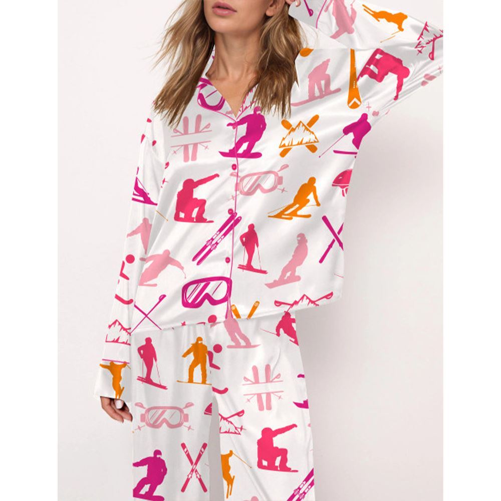 Snowboarding Pajama Set For Women - Image 2