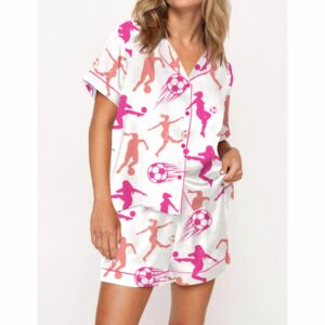 Soccer Satin Pajama Set For Women