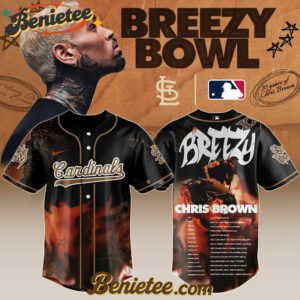 St. Louis Cardinals x Chris Brown 'Breezy Bowl XX Stadium World Tour' 2025 Baseball Jersey, Custon Chris Brown For Fans, Breezy Bowl Gift For Fan