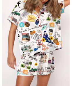 Stars Hollow Satin Pajama Set