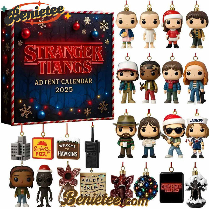 Stranger things Advent Calendar 2025, Christmas Countdown Advent Calendar Gift Box with 24 Acrylic Ornaments - Image 2