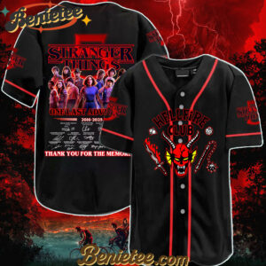 Stranger Things Hellfire Club Baseball Jersey-3D Baseball Jersey Limited