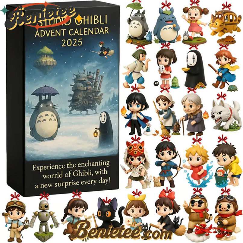 Studio Ghibli Advent Calendar 2025, Christmas Countdown Advent Calendar Gift Box with 24 Acrylic Ornaments - Image 2