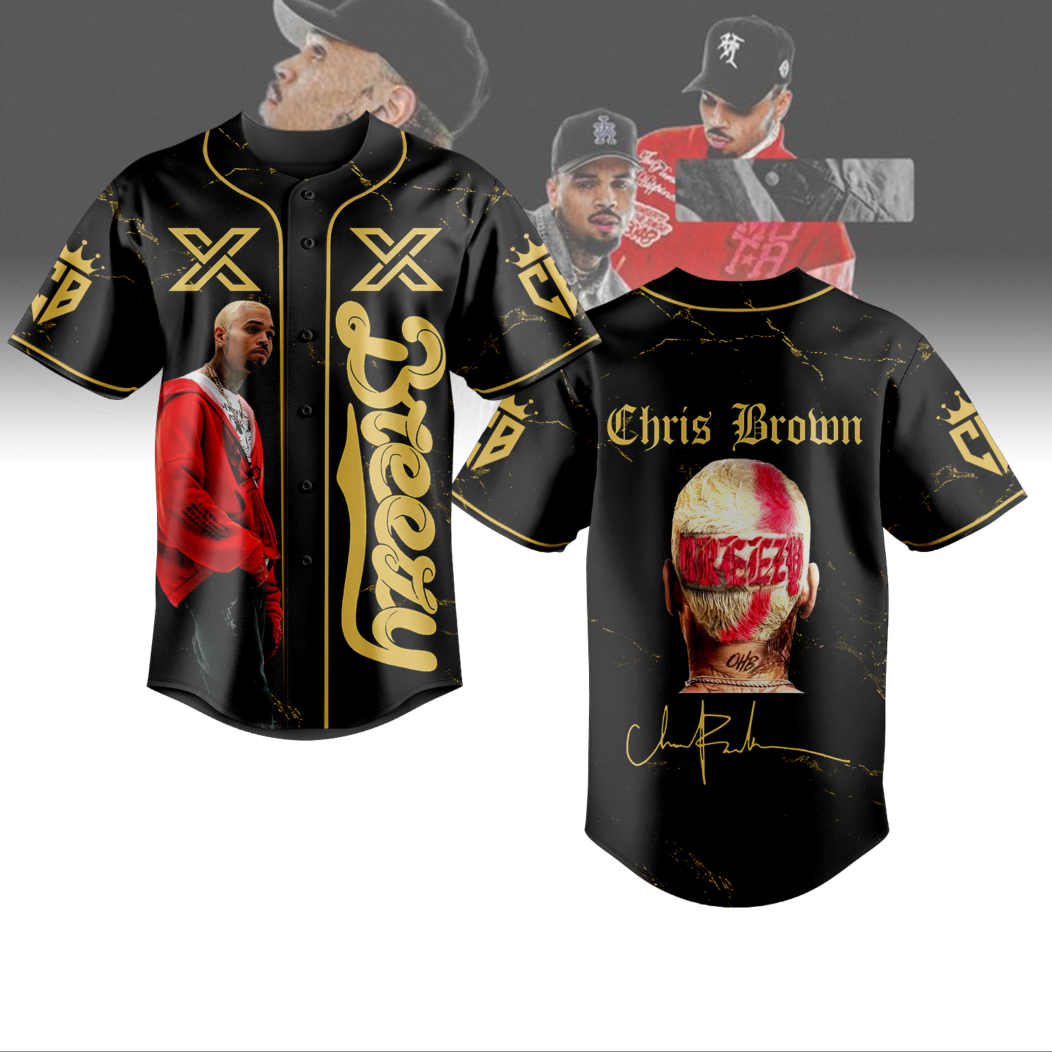 Personalized Chris Brown Music Tour 2025 Baseball Jersey, Chris Brown Breezy Bowl Baseball Jersey Men's - Image 2