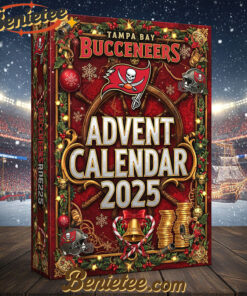 Tampa Bay Buccaneers Premium Advent Calendar 2025 CHRISTMAS GIFT, CHRISTMAS IDEA, Christmas Countdown Advent Calendar Gift Box with 24 Acrylic Ornaments