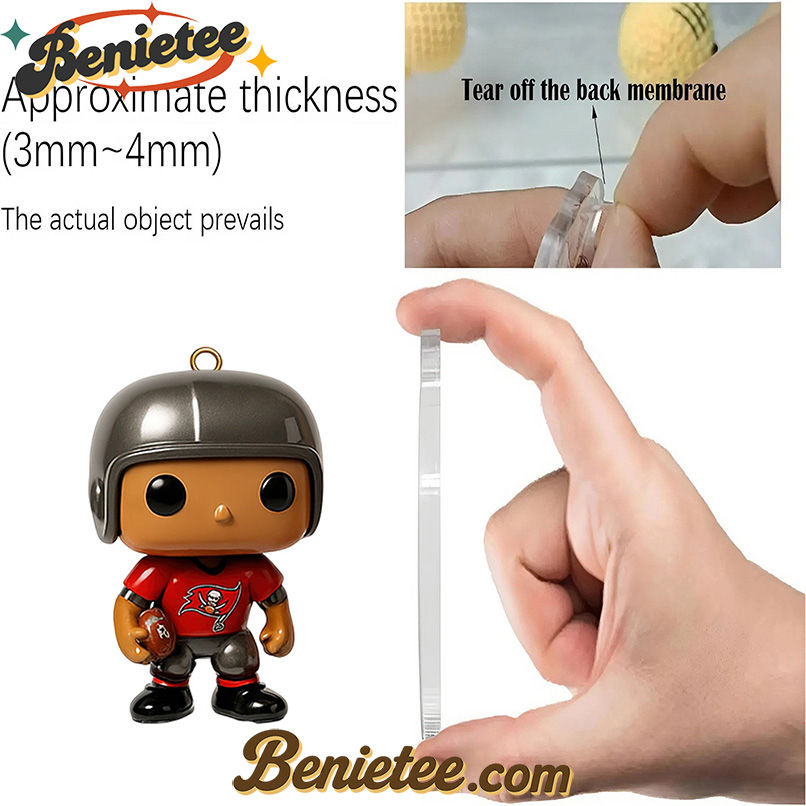 Tampa Bay Buccaneers Premium Advent Calendar 2025 CHRISTMAS GIFT, CHRISTMAS IDEA, Christmas Countdown Advent Calendar Gift Box with 24 Acrylic Ornaments - Image 3