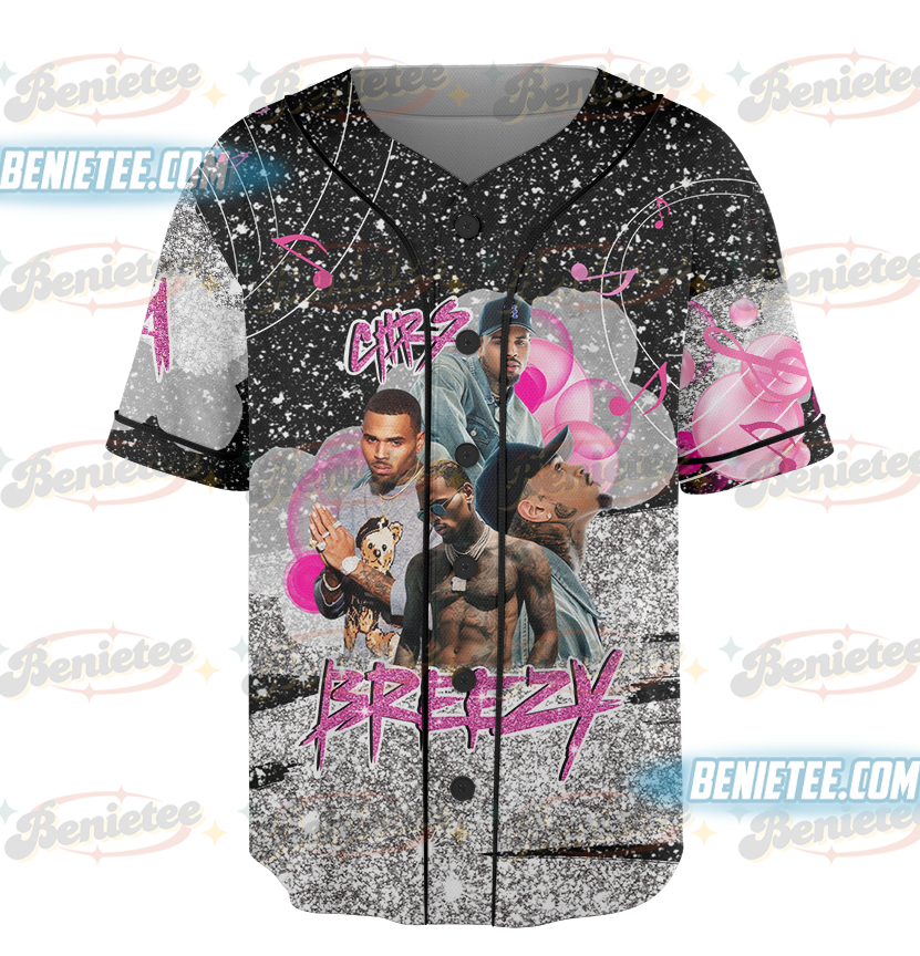 Limited Retro Chris Brown Tour Breezy Bowl XX V2 Vintage Baseball Jersey - Image 4