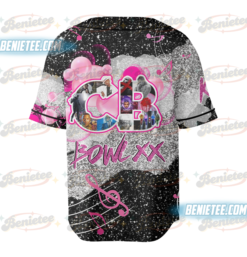 Limited Retro Chris Brown Tour Breezy Bowl XX V2 Vintage Baseball Jersey - Image 3