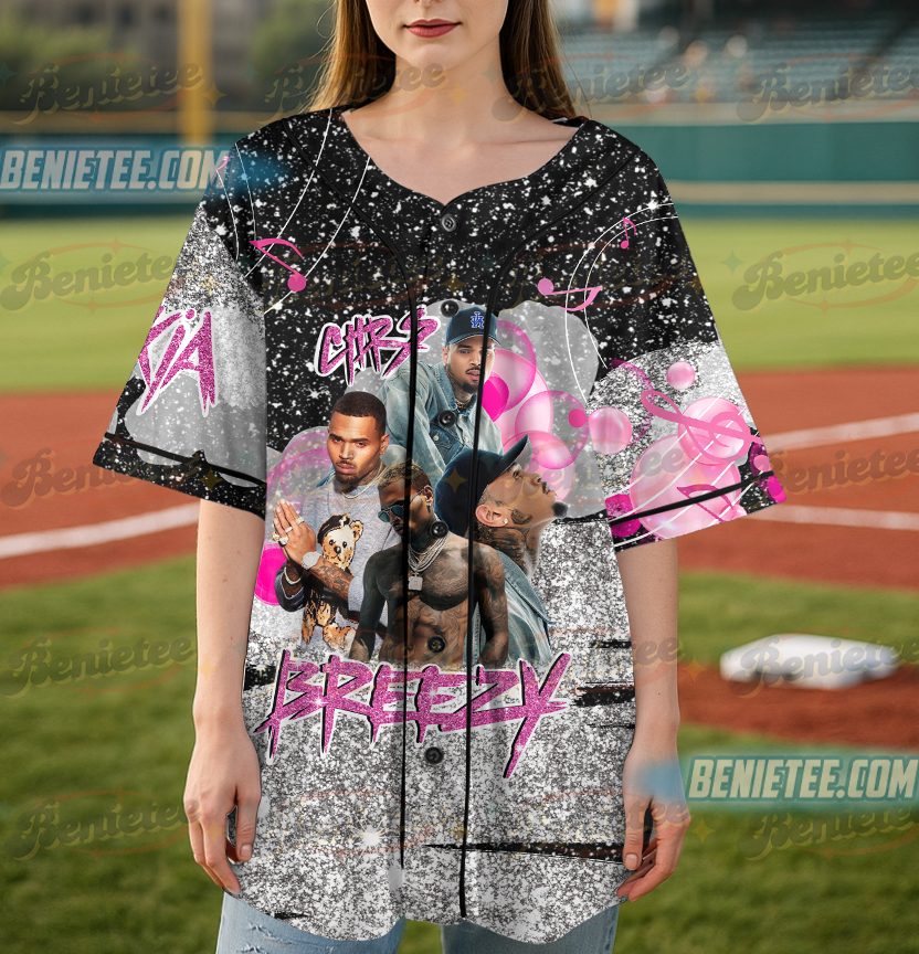Limited Retro Chris Brown Tour Breezy Bowl XX V2 Vintage Baseball Jersey - Image 5