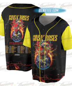 Guns N Roses 2025 European And Middle East Tour Baseball Jersey