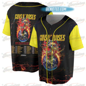 Guns N Roses 2025 European And Middle East Tour Baseball Jersey