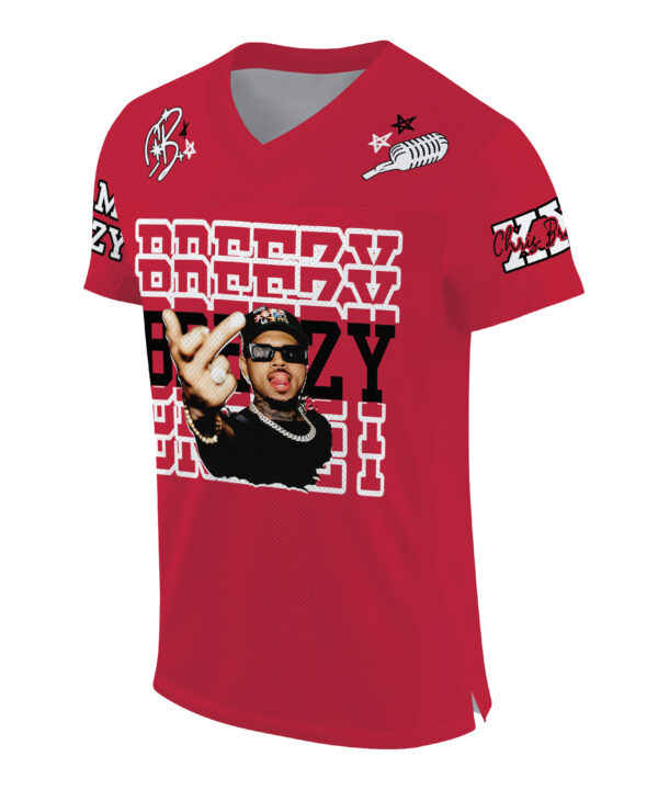 Alternative view of Personalized Chris Brown 2025 Football Jersey Full Mesh, Breezy Bowl XX Concert 2025