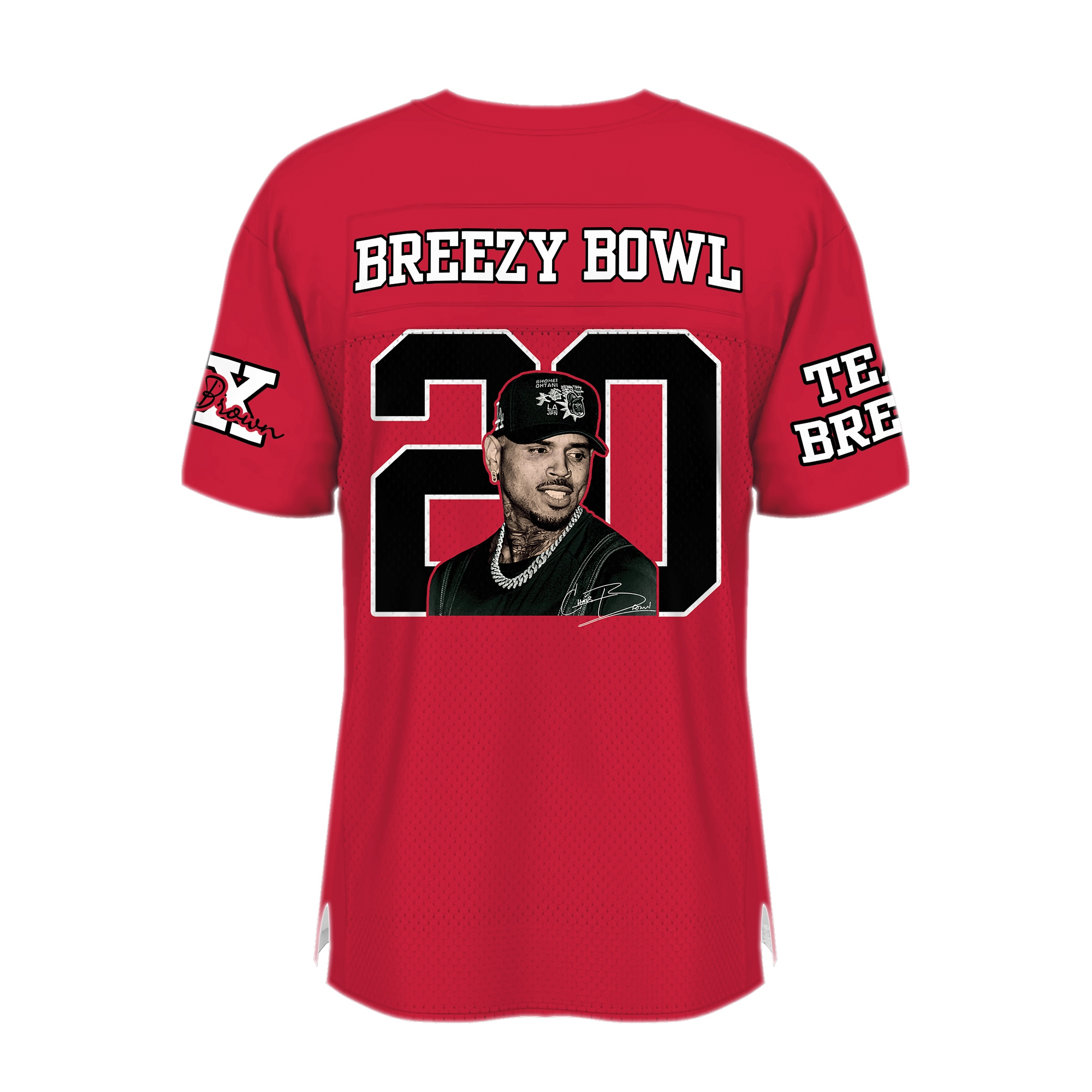 Personalized Chris Brown 2025 Football Jersey Full Mesh, Breezy Bowl XX Concert 2025 - Image 3